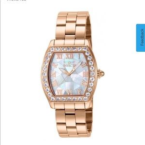 INVICTA ANGEL  ROSE-GOLD MORGANITE BEZEL NWOT